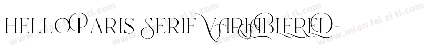 hello Paris Serif VARIABLERED字体转换